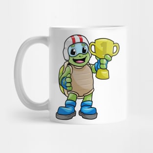 Turtle as champion with a trophy Mug